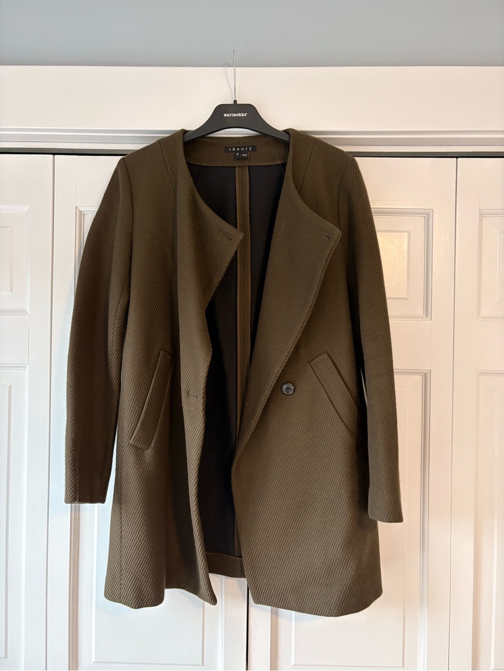 Theory Olive Green Wool-Blend Jacket